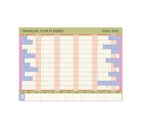 Good Tuesday - April 2026 - March 2027 Financial Year Wall Planner, Landscape A1 Planner, Designed and Made in the UK, Pastels