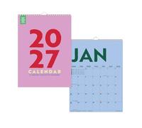 Good Tuesday Colourburst 2027 Wall Calendar, Month to View Layout, A4
