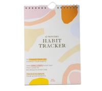 Good Tuesday - Daily Habit Tracker, A5 Ring Bound - 12 Month Goal Planner with Motivational Quotes, Pastel Organic - 100% Recycled Paper - Designed & Made in the UK