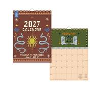 Good Tuesday Desert Dreams 2027 Wall Calendar, Month to View Layout, A4