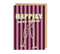 Good Tuesday Ever After Wedding Congratulations Card | Blank Inside | A6 | Newly Weds Greetings Card | With Envelope | Multi-Coloured | Bleed-Proof Paper | Made in the UK | For Friends & Couples