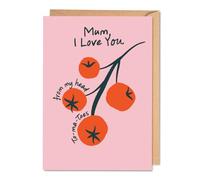 Good Tuesday Funny Mother's Day & Mum Birthday Card | Tomato Humour | A6 | With Brown Kraft Envelope | Blank Inside Greetings Card | Write Your Own Message | Bleed-Proof Paper | Sustainably UK Made