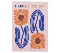 Good Tuesday, In Bloom Birthday Card, Floral Birthday Greeting Card, Boho Flowers, Multi-coloured, A6