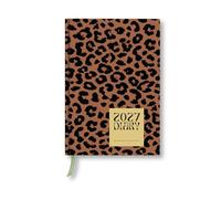 Good Tuesday - Leopard 2027 Diary, Hardback with a Week To View Planner, Monthly Planning Pages and Notes, Designed & Made in the UK, Leopard Print, A5
