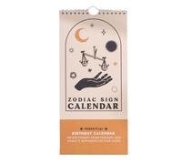 Good Tuesday - Perpetual Birthday Calendar, Zodiac Signs, Bleed-proof Paper, Slim Design, Made in the UK, 30 x 14 cms
