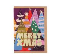 Good Tuesday, Tree-Mendous Christmas Card, Christmas Tree Greeting Card, Colourful Festive Greetings at Xmas, Multi-coloured, A6