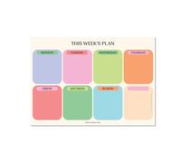 Good Tuesday - Weekly Magnetic Fridge Planner, Citrus Splash, Dry Wipe, Monday to Sunday, Printed on Recycled Paper, A4 29.7 x 21 cm, Made in the UK