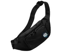 Good Vibes Bum Bag with Lots of Storage Space - 4 Compartments Each with Zip - Festival Chest Pocket Hip Bag - Water-Repellent Bum Bag Mobile Phone Case Sports Running Belt, black, standard size, Neck