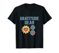 Good Vibes Crew Gratitude Gear Industrial Stencil Design T-Shirt