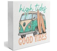 Good Vibes Decor,Good Vibes Only Sign,Beach Decor,Beach Signs,Beach Decorations For Home,Beach Theme Decor,Summer Decor For Home 5 * 5 inch