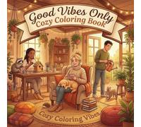 Good Vibes Only Cozy Coloring Book: Simple Bold Line Design Adult Coloring Book | Cute Animals, Morning Rituals, Peaceful & Comforting Homebody Scenes ... Teens (Cozy & Cute Coloring Book Collection)