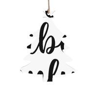 Good Vibes Only Patterned wooden ornaments, a set of 6 decorations, suitable for hanging on Christmas trees and fireplaces.