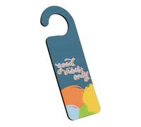 Good Vibes Only - Plywood Door Handle Hanger - Positive Door Sign for Family and Friends (doorh-ds23-gdvonly)