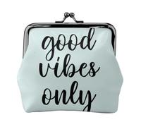 Good Vibes Only Printing Minimalist Lightweight Wallet for School and Work Commutes,Concerts Travel Kit Wallet