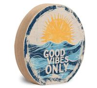 Good Vibes Only Sign for Cute Room Decor - Good Vibes Only Chunky Wood Block Sign for Beach Home Decor - Beachy Room Decor Aesthetic for Lake House Decor - Beach Desk Decor - Positive Affirmations