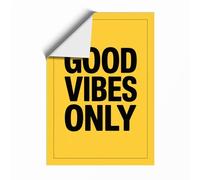 Good Vibes Only Typography Unframed Wall Art Print A1 (84.1×59.4cm), Wall Decor for Living Room, Bedroom, Office & Home, Art Gift