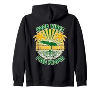 Good Vibes Strong Roots People Est 6th August 1962 Jamaican Zip Hoodie