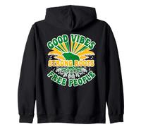 Good Vibes Strong Roots People Jamaica Est 6th August 1962 Zip Hoodie