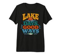 Good Ways Fishing Sunset Water Vibes Premium T-Shirt