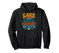 Good Ways Fishing Sunset Water Vibes Pullover Hoodie