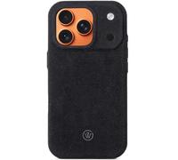 GOOD WILHELM Alcantara Case for iPhone 17 Pro - Handmade Premium Case Made from Original Italian Alcantara, 360° Protection, Magnetic Charging (Midnight Black, iPhone 17 Pro)