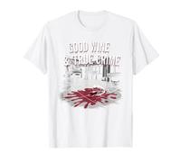 Good Wine & True Crime Ransom Note Style Design T-Shirt