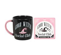 Good Witch Social Club Mug and Coaster Set | Gift Mug and Coaster | 9.5x12.0x9.0