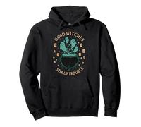 Good Witches Stir Up Trouble Halloween Cauldron ghost Magic Pullover Hoodie