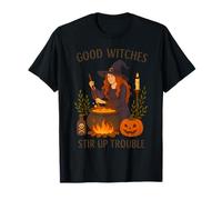Good Witches Stir Up Trouble Halloween Cauldron Magic T-Shirt