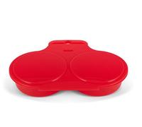 Good2Heat Microwave Cookware Red Round Plastic Bpa Free 2 Egg Poacher Kitchen Tool Cooking Accessory