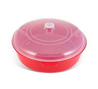 Good2Heat Plus Microwave Cookware Red Round Plastic Dishwasher Safe Multi Food Steamer 1.5L