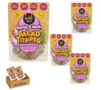 Good4U Garlic and Herb Salad Topper 125g - High Protein & Fibre, Crunchy Vegan Topping for Salads, Bundle by UrbanShoppi (Garlic and Herb (Pack of 4))