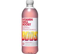 GOOD4YOU Vitamin Well Well Boost Refreshing Drink with Vitamins and Minerals Flavor Arbanberries and Raspberry Bottle 50 cl