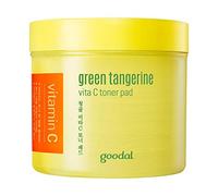 Goodal Green Tangerine Vitamin C Toner Pads with ‘5-in-1’ Effect | Exfoliates, Tones, Brightens, Moisturizes, and Detoxifies Sensitive Skin (70 Pads)