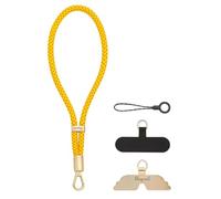 GOODAYY Phone Wrist Strap, Adjustable Elasticity Lanyard with 1 Metal and 1 Nylon Patch Universal Phone Lanyard for Outdoor Strap Anti Theft Mobile Phone Accessories