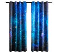 goodbath Blackout Curtains for Bedroom, Space Galaxy Universe Nebula Stars Starry Sky Thermal Insulated Window Curtains for Living Room for Girls Boys Kids, 2 Panels, 46" x 54"