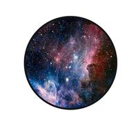 goodbath Galaxy Round Rug 90cm, Space Universe Nebula Anti-Slip Super Soft Circle Area Rug for Bedroom Living Room Kids Room under Chair for Boys Girls