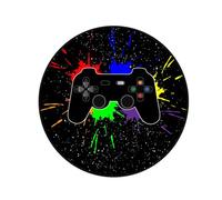 goodbath Round Gaming Rug 90cm, Video Game Controller Anti-Slip Super Soft Circle Area Rug for Bedroom Living Room under Chair for Boys Girls