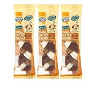 GoodBoy 3 X 55G SMALL CHEWY BRAID RAWHIDE DOG TREAT CHEW LOW FAT VITAMINS 05639