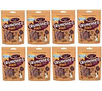 GOODBOY CRUNCHIES MINIS 'SERIOUS CRUNCH' SMALL BITE SIZE NATURAL MEATY CHUNKS DOG CHEW TREATS 60G, CHICKEN, DUCK (Duck, PACK OF 8)