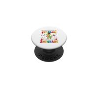 Goodbye 1st Grade Hello 2nd Grade Graduate T-Rex Students PopSockets Adhesive PopGrip