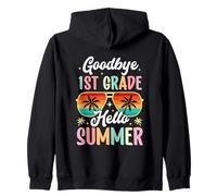 Goodbye 1st Grade Hello Summer day of school First Grade Zip Hoodie