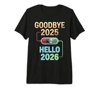 Goodbye 2025 Hello 2026 Christmas Family Matching Pajamas Premium T-Shirt