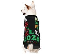 Goodbye 2025 Hello 2026 Happy New Year Small Pet Hoodies Sweatshirts Dog Pullover Hooded Winter Pet Clothes Large