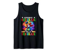 Goodbye 2nd Grade Hello 3rd Grade Colorful Dabbing Kid Boy Tank Top