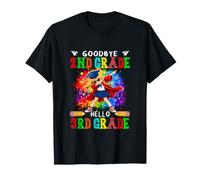 Goodbye 2nd Grade Hello 3rd Grade Colorful Dabbing Kid Girl T-Shirt