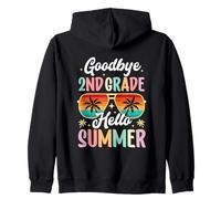 Goodbye 2nd Grade Hello Summer day of school Second Grade Zip Hoodie