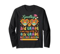 Goodbye 3rd Grade Hello 4th Grade Groovy Summer Long Sleeve T-Shirt