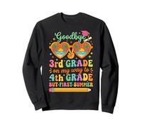 Goodbye 3rd Grade Hello 4th Grade Groovy Summer Sweatshirt