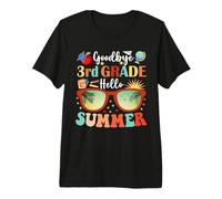 Goodbye 3rd Grade Hello Summer Third Grade Teacher Student Premium T-Shirt